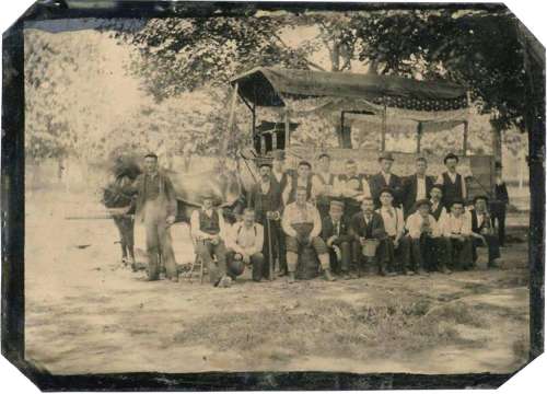 19th Century Tintype Patriotic BB Game Photo